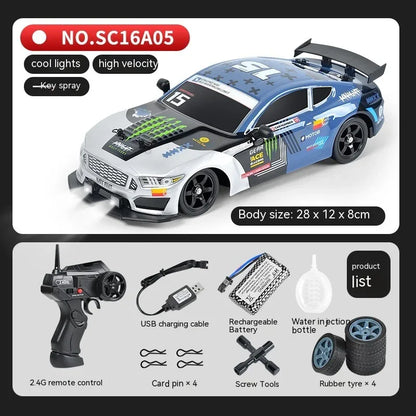 Remote Control Car Four-wheel Drive Drift Racing Car With Light Spray Boy Toy Remote Control Toy Car - Shopteufel