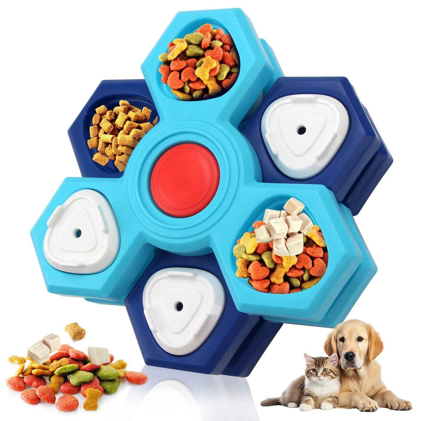 4 Layers Slow Feeder Puzzle Dog Bowls Assemble Slow Eating Bowl For Dogs Non-slip Interactive Dog Puzzle Game Slow Bowl Pet Products - Shopteufel