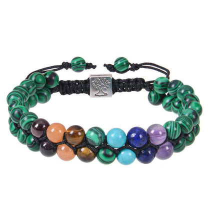 Fashion Jewelry 6mm 7 Chakra Stone Bead Yoga Meditation Bracelet Healing Crystal Double Layer Natural Gemstone Beaded Anxiety Bracelets For Women - Shopteufel