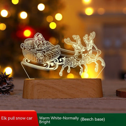 Weihnachtsdekoration 3D-Lampe Acryl LED-Nachtlichter - Shopteufel