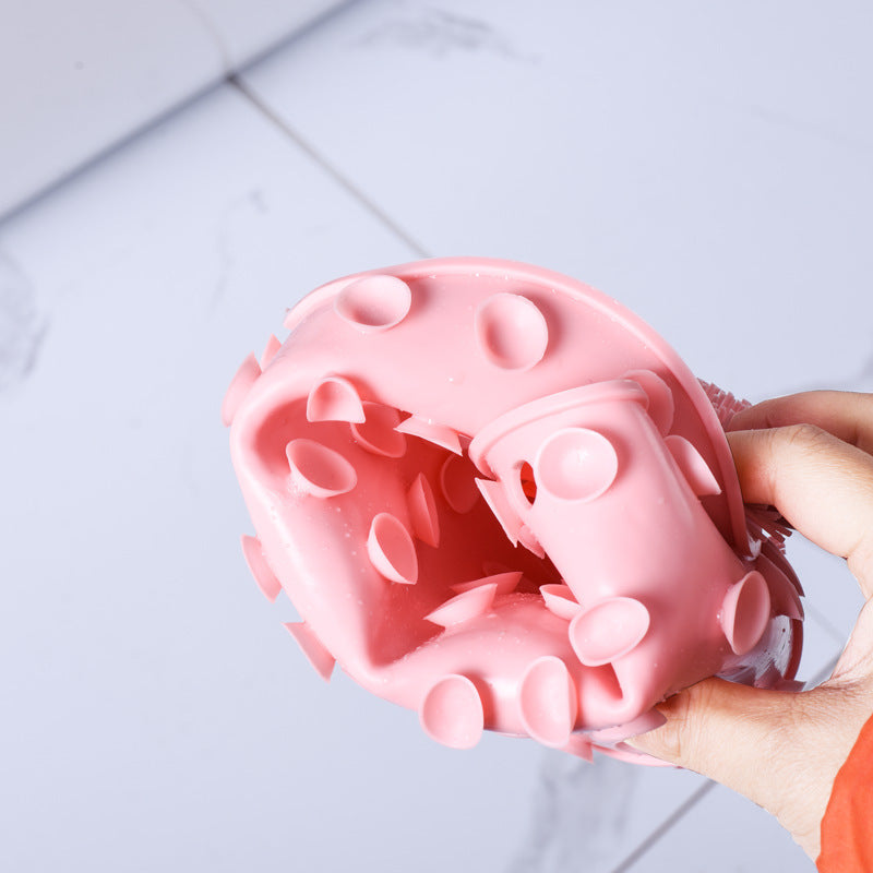 Massage-Badebürste, rutschfeste Badematte, Rückenmassagebürste, Silikon-Saugnapf-Fußmassagekissen - Shopteufel