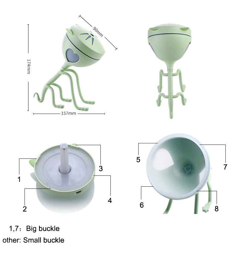 150ML Katzen-Ultraschall-Luftbefeuchter Aromatherapie-Diffusoren USB Auto-Lufterfrischer Home Mini-Luftwasser-Luftreiniger Led Birne Diffusor - Shopteufel