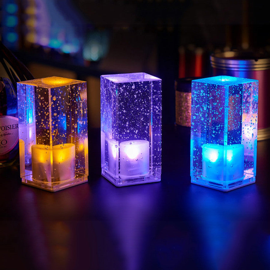 LED-Tischleuchte, wiederaufladbar, Nachtlicht, transparent