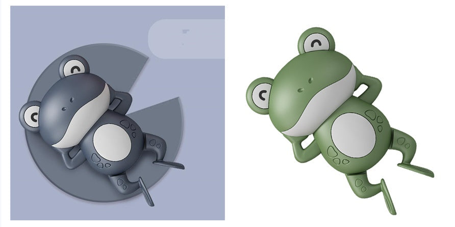 Kleines Frosch-Badespielzeug, Babybadezimmer, Aufziehspielzeug, schwimmendes Spielzeug - Shopteufel