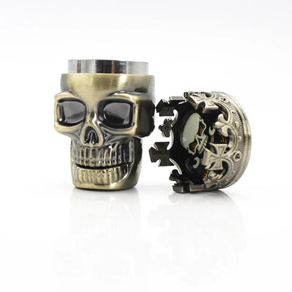 Ghost Head Smoke Eliminator 3-lagiger Zahnrad-Totenkopf-Metall-Grinder - Shopteufel