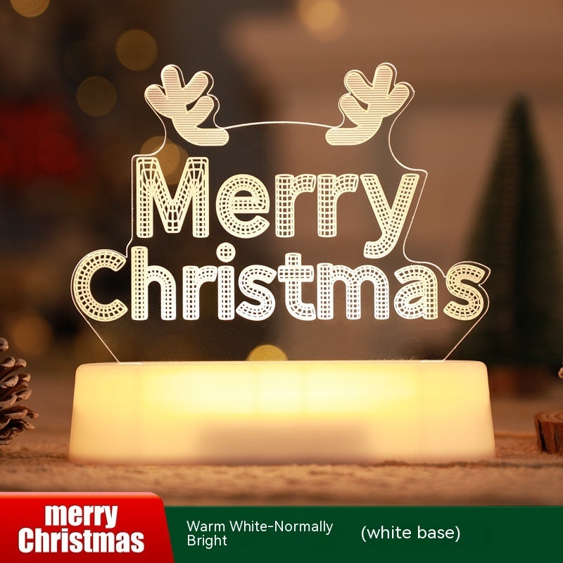 Weihnachtsdekoration 3D-Lampe Acryl LED-Nachtlichter - Shopteufel