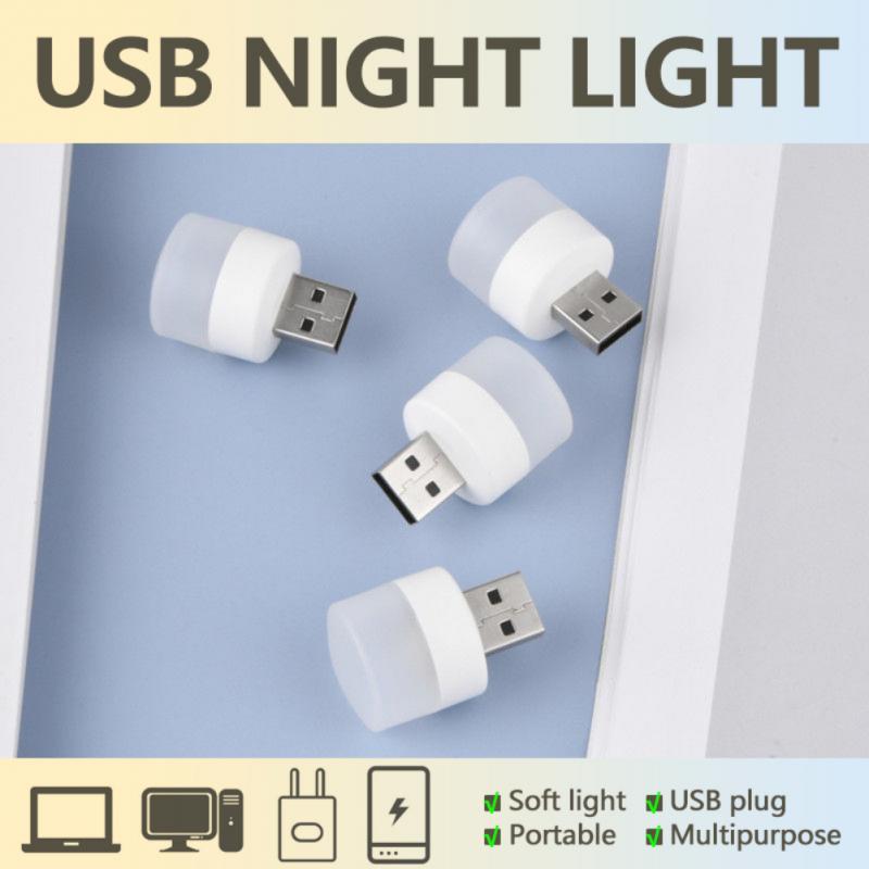 USB-Steckdose Lampe Computer Power Power USB kleine Buchlampe LED Augenschutz Leselicht kleine runde Lampe Nacht - Shopteufel