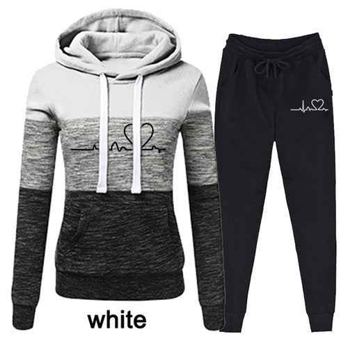Casual Trackskuit Women Two Piece Set Suit Female Hoodies - Shopteufel