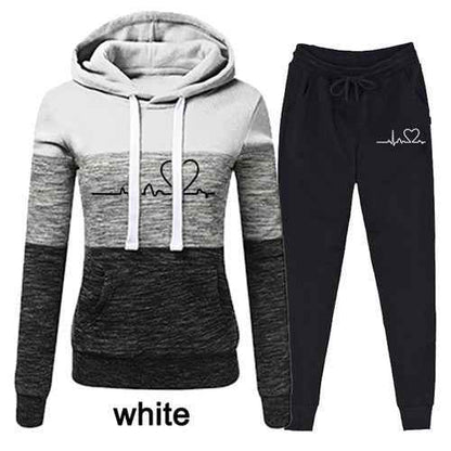 Casual Trackskuit Women Two Piece Set Suit Female Hoodies - Shopteufel