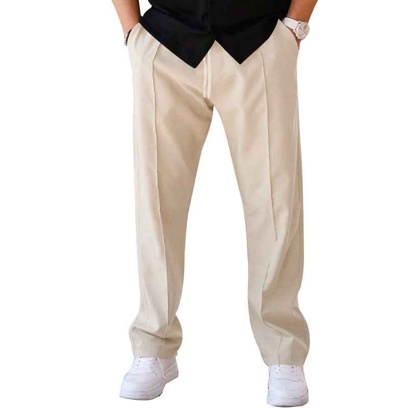 Men's Trousers Sports Casual Loose Straight Pants With Drawstring Design Clothing - Shopteufel
