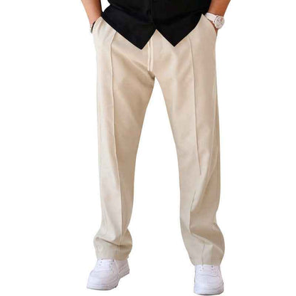 Men's Trousers Sports Casual Loose Straight Pants With Drawstring Design Clothing - Shopteufel