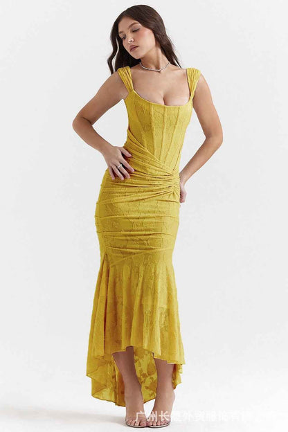 schulterfreies, rückenfreies, sexy Abendkleid für Damen - Shopteufel