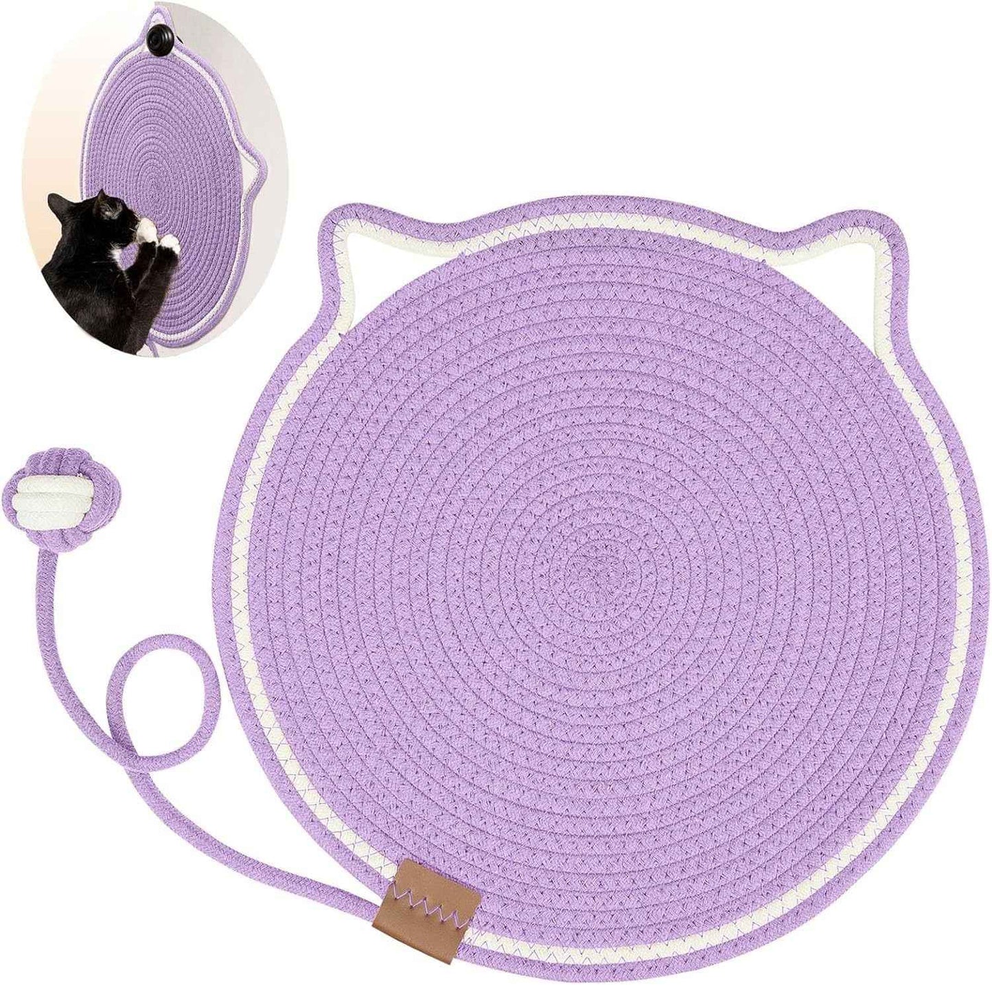 Braided Cotton Rope Cat Claw Mat Self Hi Ball One Piece Sleeping Mat Washable Anti Sticky Scratching Artifact Cat Scratching Mat Pet Products - Shopteufel