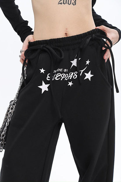 Retro-High-Street Hip-Hop Print Jogginghose - Shopteufel