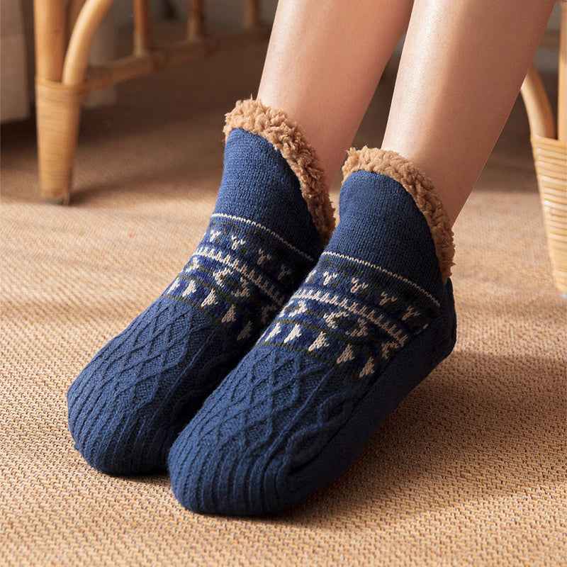 Warme, rutschfeste Fußsocken für drinnen und draußen – ideal für Herbst und Winter – für Damen und Herren - Shopteufel