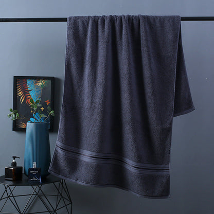 Einfarbiges, dickes Baumwoll-Badetuchset - Shopteufel