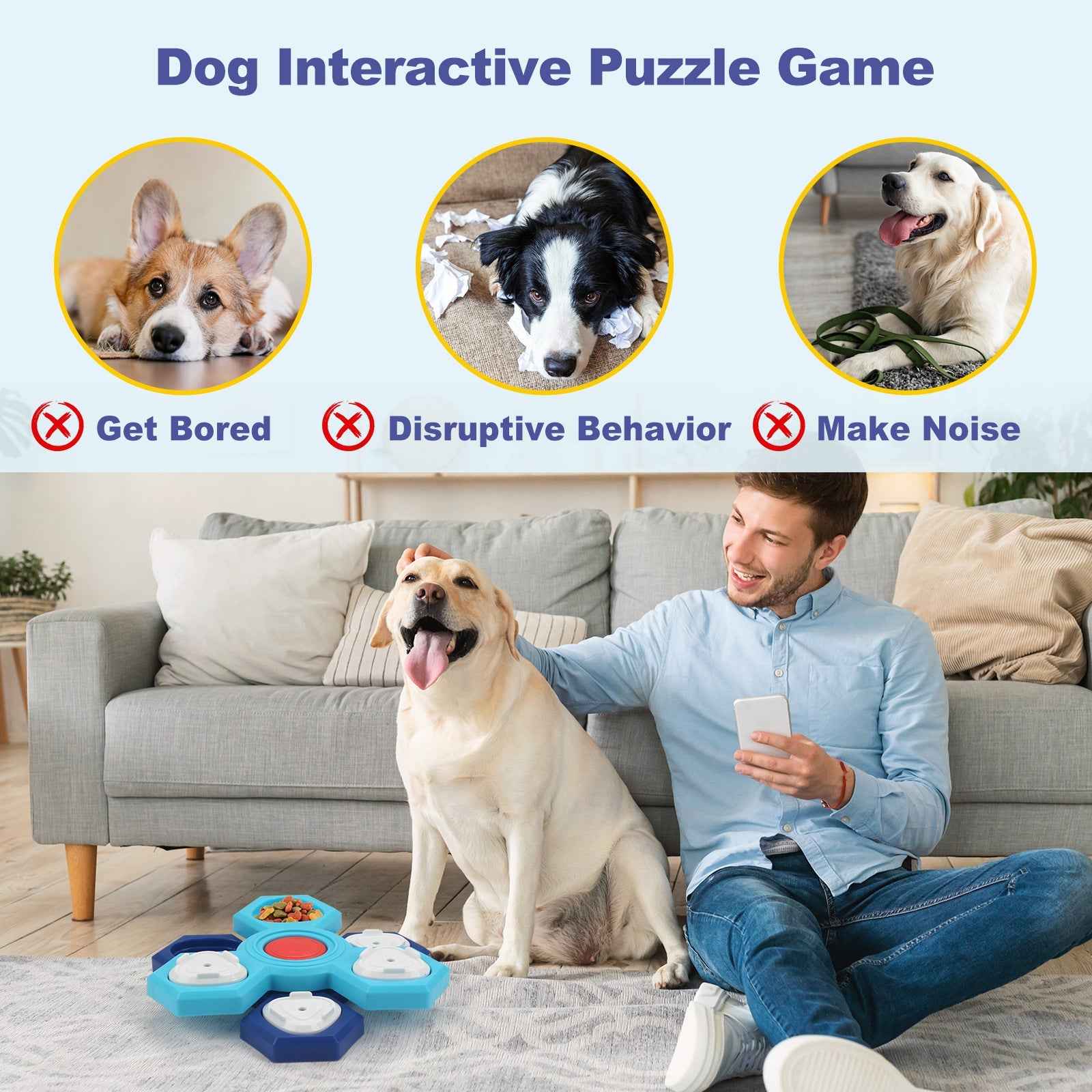 4 Layers Slow Feeder Puzzle Dog Bowls Assemble Slow Eating Bowl For Dogs Non-slip Interactive Dog Puzzle Game Slow Bowl Pet Products - Shopteufel