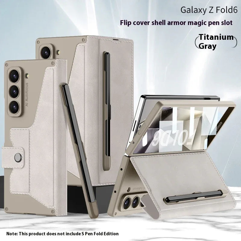 ZFold6 Faltbare Handyhülle, Flip-Lederhülle - Shopteufel