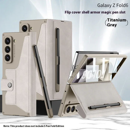 ZFold6 Faltbare Handyhülle, Flip-Lederhülle - Shopteufel