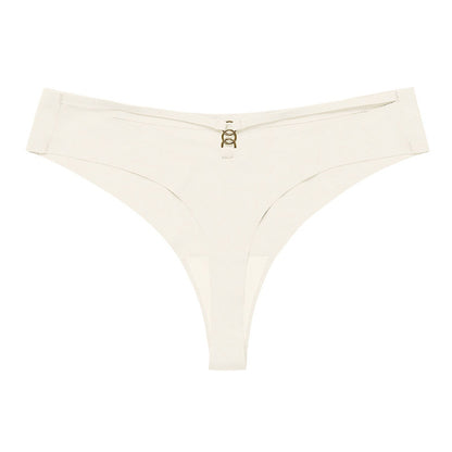 Nahtloses Höschen-Set für Damen, sexy, tiefsitzender G-String-Tanga aus Eisseide - Shopteufel