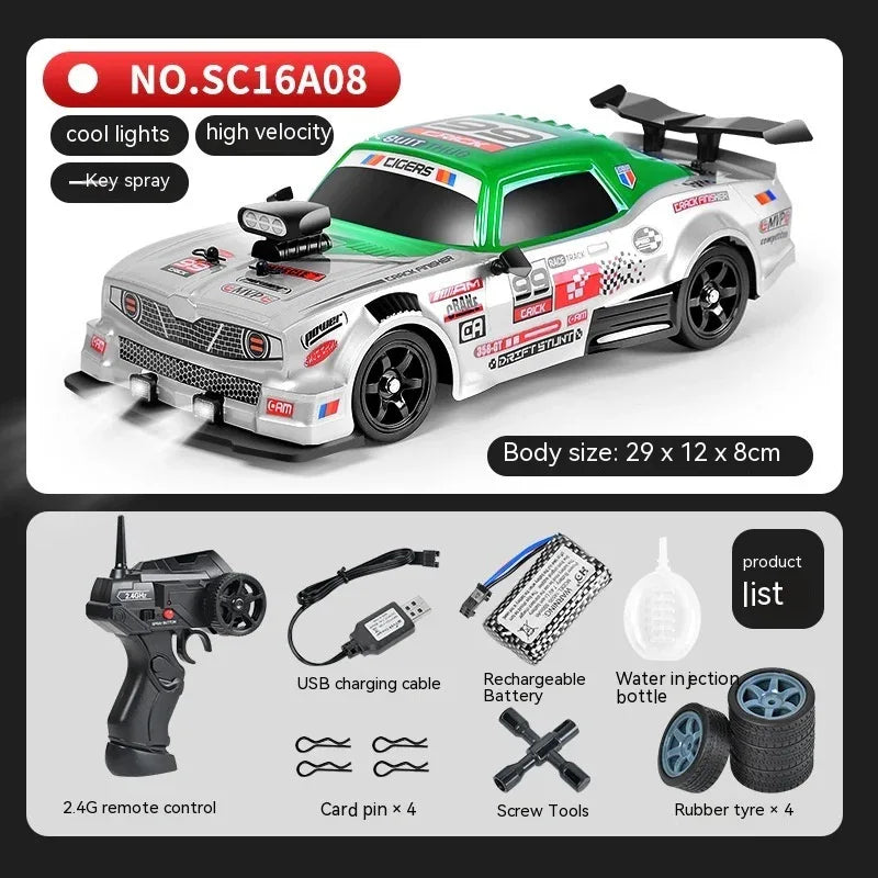 Remote Control Car Four-wheel Drive Drift Racing Car With Light Spray Boy Toy Remote Control Toy Car - Shopteufel