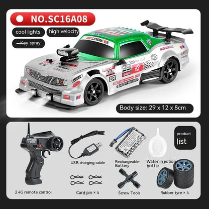 Remote Control Car Four-wheel Drive Drift Racing Car With Light Spray Boy Toy Remote Control Toy Car - Shopteufel