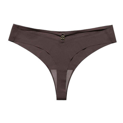 Nahtloses Höschen-Set für Damen, sexy, tiefsitzender G-String-Tanga aus Eisseide - Shopteufel