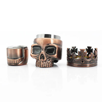 Ghost Head Smoke Eliminator 3-lagiger Zahnrad-Totenkopf-Metall-Grinder - Shopteufel