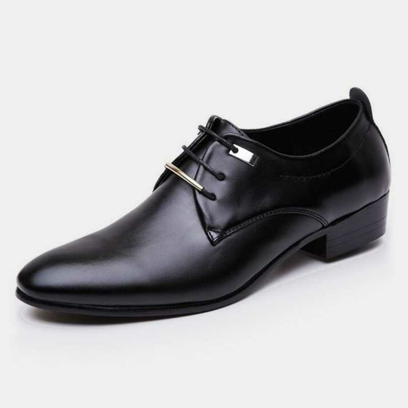 Hochwertige neue Herren Schuhe aus Leder, Brogue-Stil, spitz zulaufend, Oxford-Stil - Shopteufel