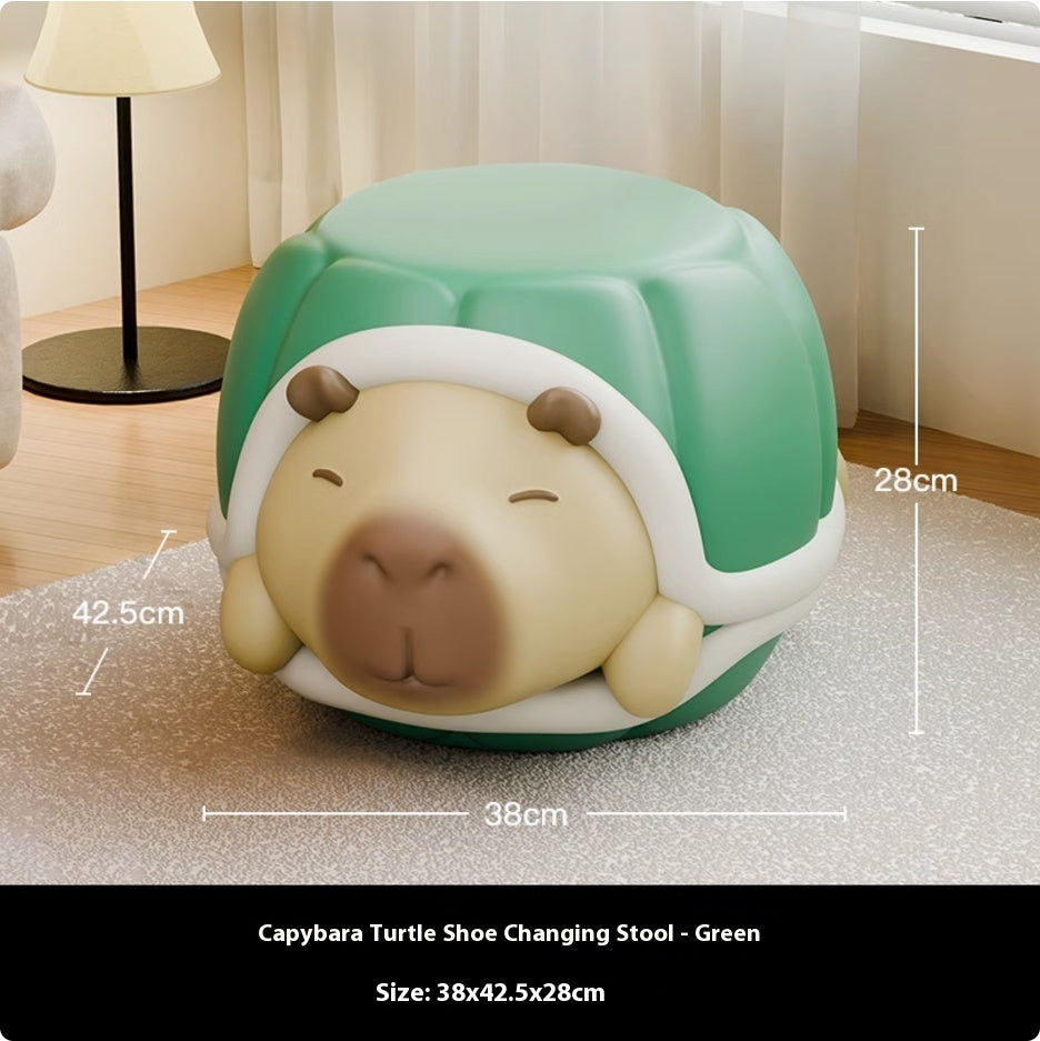 Niedlicher Capibala-Hocker für die Veranda – Kreative Bodendekoration für Wohnzimmer - Shopteufel