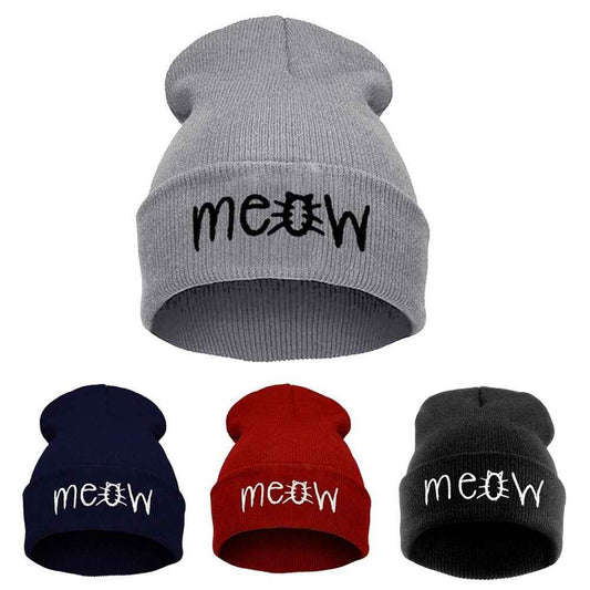 MEOW Damen Hip-Hop-Mütze, Strickmütze - Shopteufel