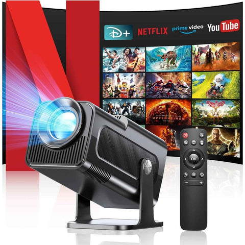 Mini-Projektor, tragbarer Projektor, 4K-Decoder – kabellos, Bluetooth, AirPlay, Miracast, HDMI, USB für Smartphones