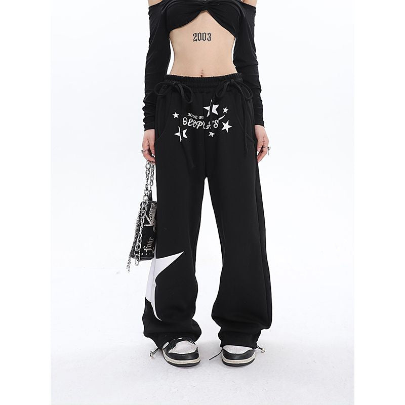 Retro-High-Street Hip-Hop Print Jogginghose - Shopteufel