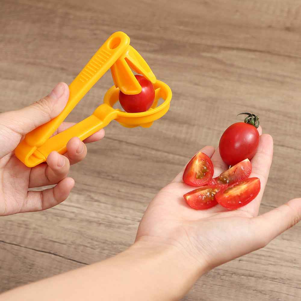 Tomatenschneider, Traubenschneider, Kirschtomatenschneider, Küchenhelfer für Pizza, Obstschneider, Zubehör für kleine Tomaten, manuelles Schneidegerät - Shopteufel