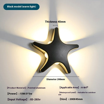 Wasserdichte Wandleuchte in Seesternform - Shopteufel