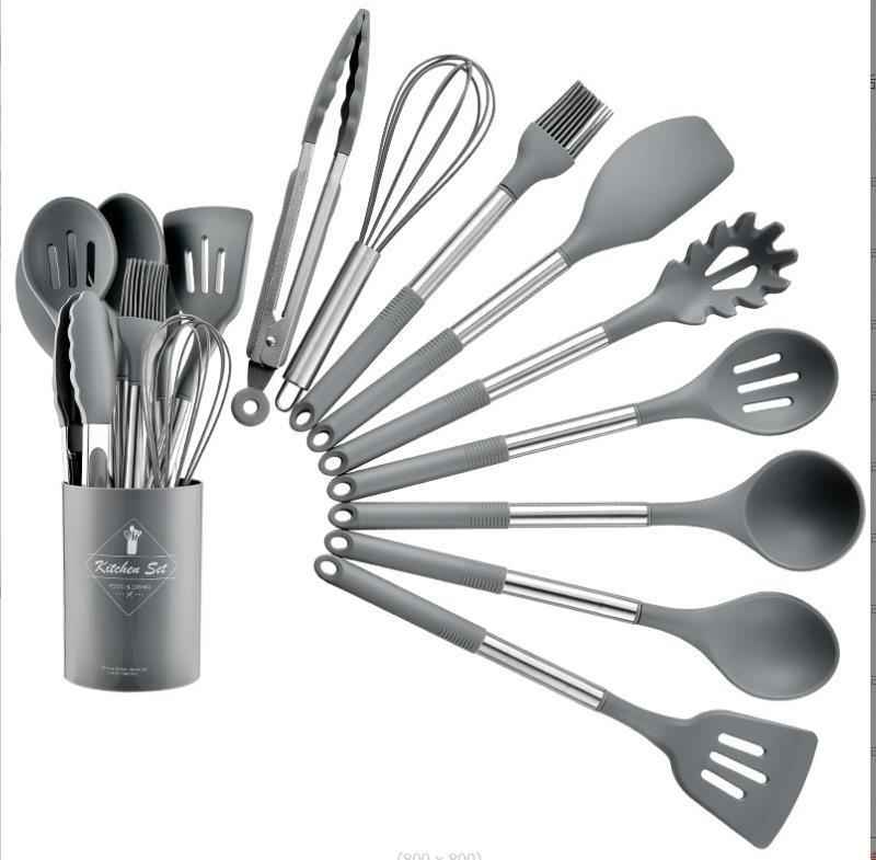 Heat Resistant Non-stick Pot Spoon Spatula Cooking Kitchen Tool Set - Shopteufel