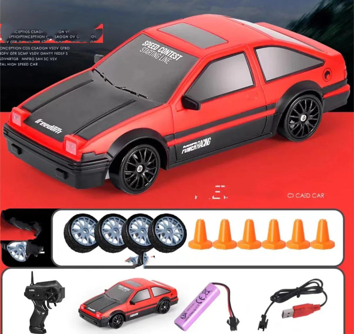 Drift-RC-Car, ferngesteuertes GTR-Modell für Kinder - Shopteufel