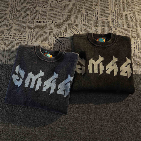 Amerikanischer Retro-Hip-Hop-Streetwear-Pullover für Herren im lässigen Stil