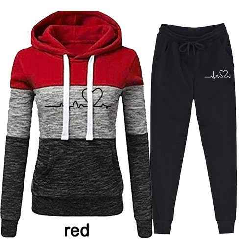 Casual Trackskuit Women Two Piece Set Suit Female Hoodies - Shopteufel
