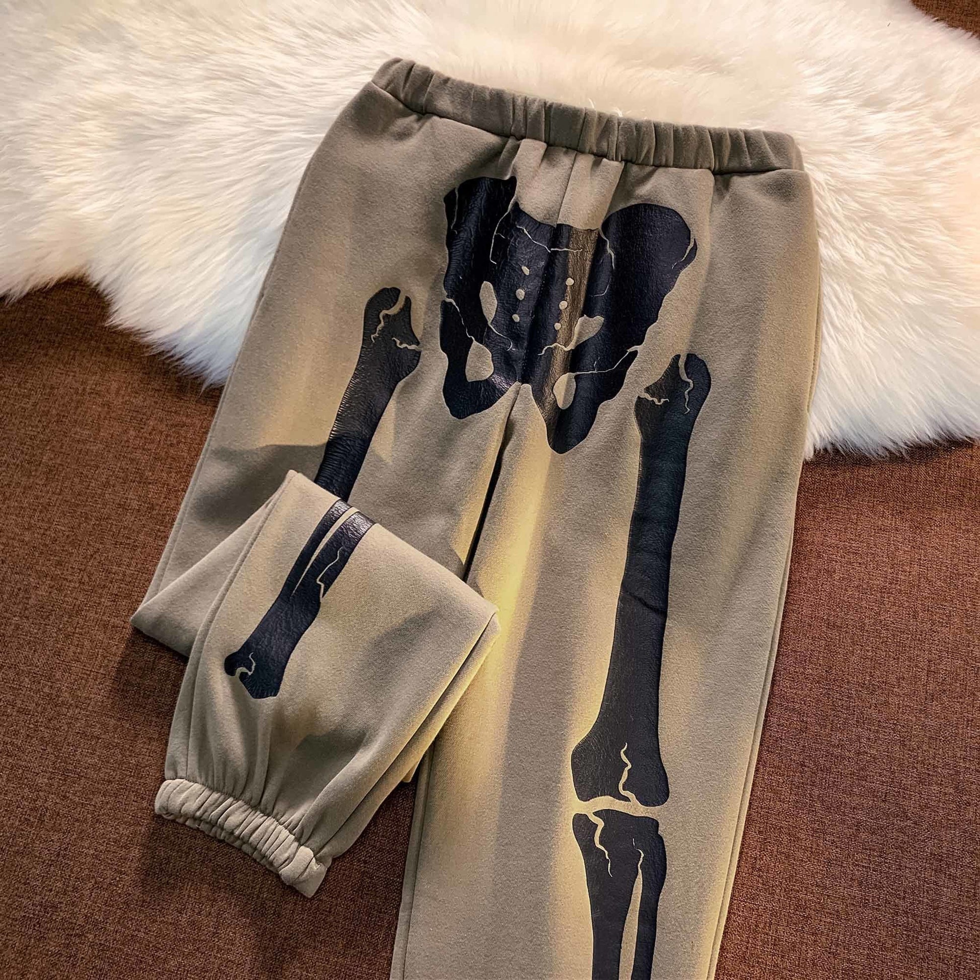 Amerikanische Retro-Hip-Hop-Sporthose „Fried Street Bone“ - Shopteufel