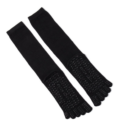 Lange Yoga-Socken, hohe Pilates-Socken, Fünf-Finger-Socken
