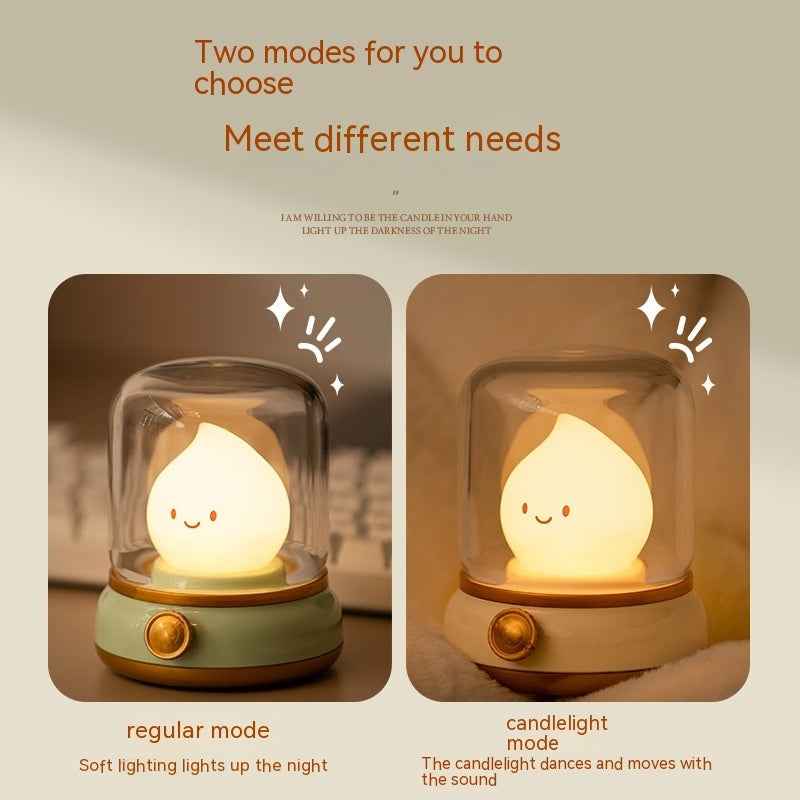 Retro Small Night Lamp Bedroom Mini Desktop LED Cute Night Lamp Creative USB Rechargeable Portable Cartoon Table Lamp For Coffee Bar Hotel Bedroom Home Decor - Shopteufel