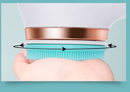 Elektrische Duschbürste mit Silikon-Rückenbürste, USB-aufladbar, 2 Geschwindigkeitsstufen, drehbar, wasserdicht, für die Körperreinigung. - Shopteufel