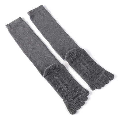 Lange Yoga-Socken, hohe Pilates-Socken, Fünf-Finger-Socken