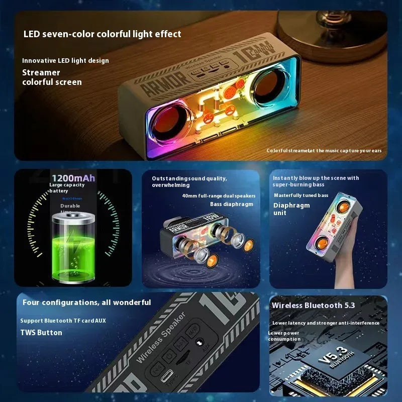 Doppellautsprecher kabelloser Bluetooth-Lautsprecher - Shopteufel