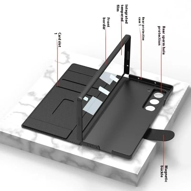 ZFold6 Faltbare Handyhülle, Flip-Lederhülle - Shopteufel