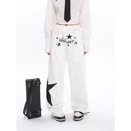 Retro-High-Street Hip-Hop Print Jogginghose - Shopteufel