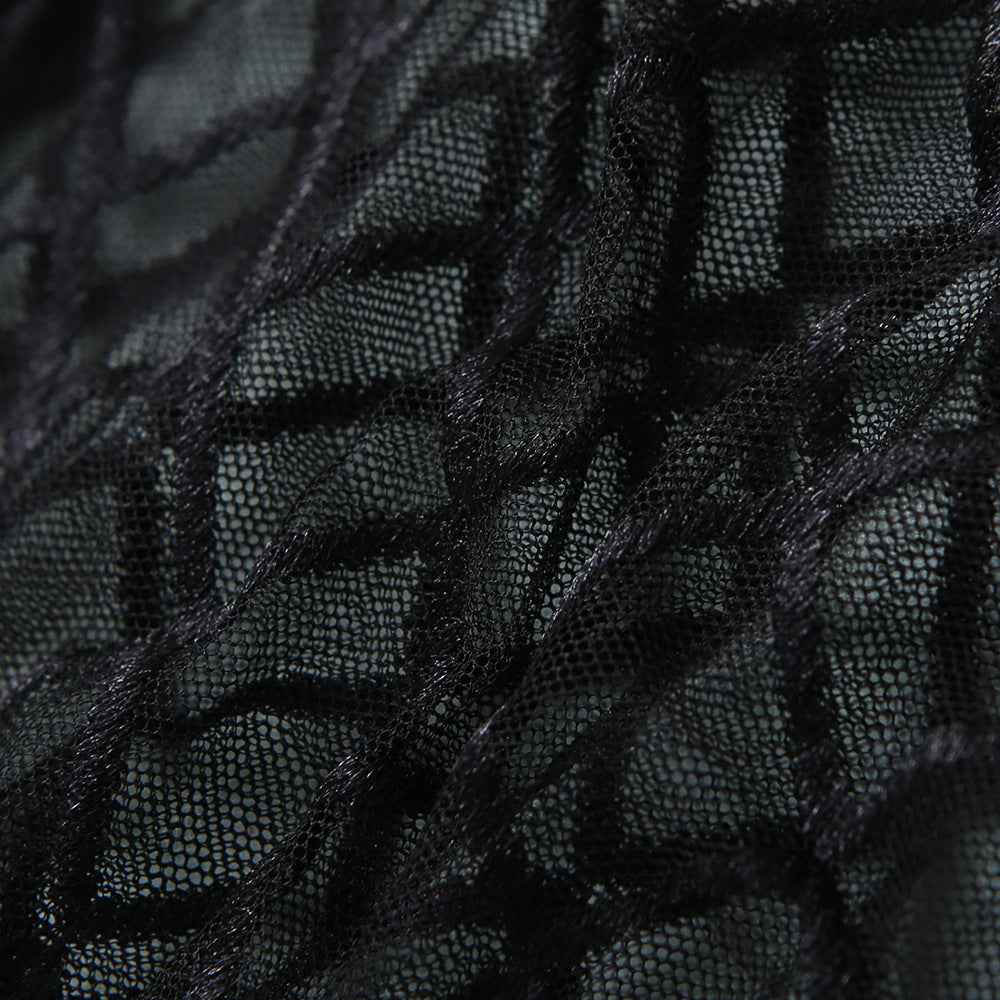 Mesh See-through Underwear Metal Chain Set - Shopteufel