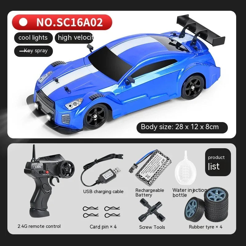 Remote Control Car Four-wheel Drive Drift Racing Car With Light Spray Boy Toy Remote Control Toy Car - Shopteufel
