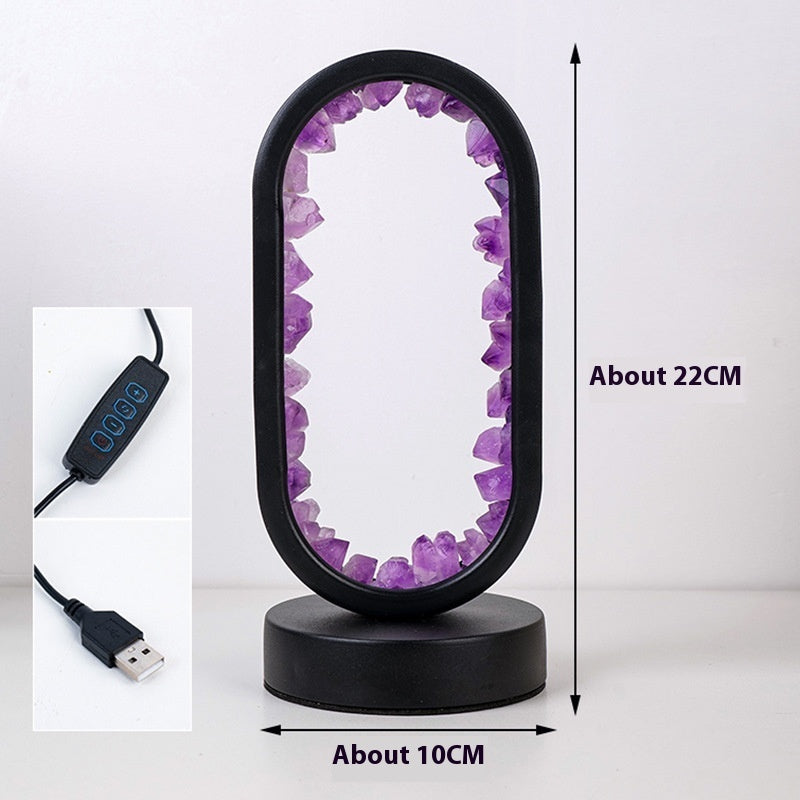 LED-Nachttischlampe mit Kristalloptik fürs Schlafzimmer